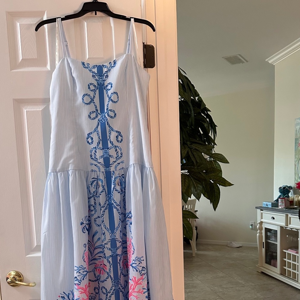 HTF EUC Pulitzer Saylar Midi Dress SIZE 10 (Worn Once)